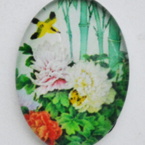 Klaaskamee Lill 25x18mm, 1 tk