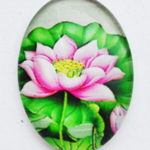 Lasikapussi Kukka 18x13mm, 1 kpl
