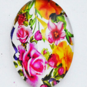 Klaaskamee Lill 18x13mm, 1 tk