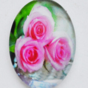 Klaaskamee Lill 25x18mm, 1 tk