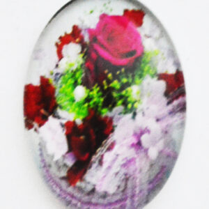Klaaskamee Lill 18x13mm, 1 tk
