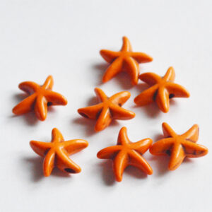 Hovliitti helmi Meritähti 15x5mm oranssi, 7 kpl