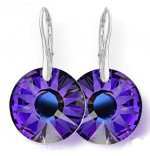 Swarovski kõrvarõngad 19mm Heliotrope, kinnis 925 hõbe, 1 paar.  NB!  Ei saa saata liht- ega tähitud maksikirjaga