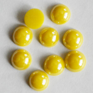 Portselan kamee  11,5x5mm pärliläikeline kollane, 1 tk