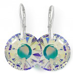 Swarovski kõrvarõngad 19mm Crystal AB, kinnis 925 hõbe, 1 paar.  NB!  Ei saa saata liht- ega tähitud maksikirjaga!