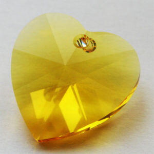 Swarovski Heart Pendant  28mm Light Topaz, 1 tk