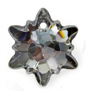 Swarovski Pendant Edelweis 18mm Crystal Silver Night, 1 tk