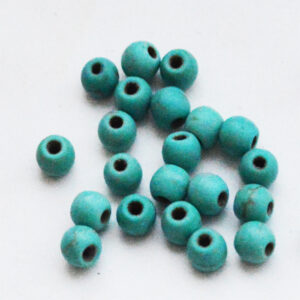 Türkiis sünteetiline kivi 4 mm, 20 tk.
