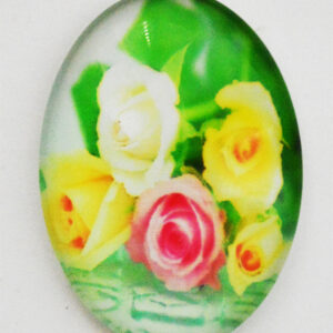 Klaaskamee Lill 18x13mm, 1 tk