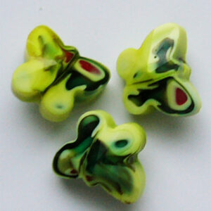Kollasekirju lihvitud liblikas 15x12mm, 1 tk