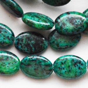 Krüsokolla 17x13mm sünteetiline kivi, värvitud, ava 1mm, pakis 4 tk