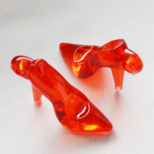 Акриловая подвеска 37x12mm  красная, 1 шт.