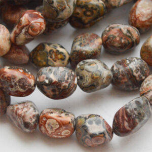 Jaspis  13-18mm Leopardskin, looduslik kivi,  pakis 9 tk