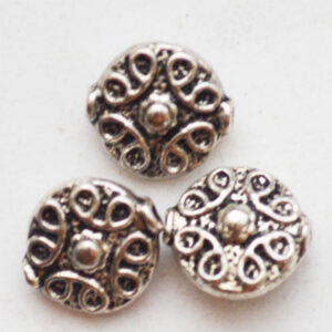 Ant.hõbedane metallhelmes 10x9mm, 1 tk.