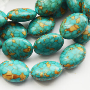Türkiis sünteetiline 20x15mm, 1 tk