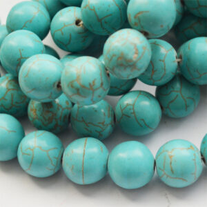 Türkiis sünteetiline 14mm, 1 tk