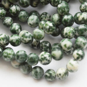 Jadeiit 6mm looduslik roheline-valge, 1 tk