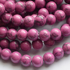 Türkiis 8mm sünteetiline, värvitud, roosakaslilla, 1 tk