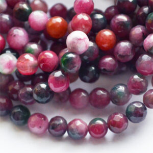 Jadeiit 6mm looduslik, lihvitud, värvitud, 1 tk