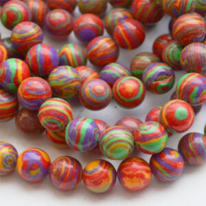 Türkiis sünteetiline 8mm, punasekirju, 1 tk