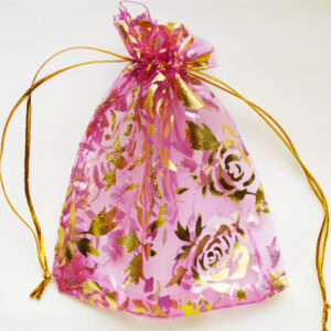 Kinkekott organza 12x10cm tumeroosa, 1 tk