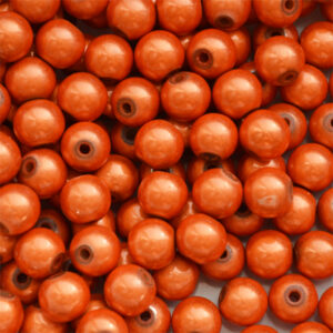 Miracle ümar akrüülhelmes 8mm  oranž, 1 tk