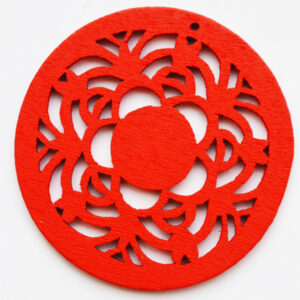 Puidust ripats  48x48mm punane, 1 tk