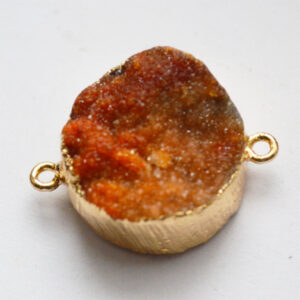 Ahhaat ühendaja 30x22mm oranž/pruun-kuldne, 1 tk NB! Ei saa saata liht- ega tähitud maksikirjaga.