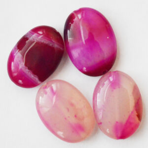 Ahhaat 25x18mm tumeroosa, looduslik, muster kividel erinev,  4 tk