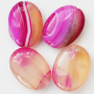 Ahhaat 25x18mm tumeroosa, looduslik, muster kividel erinev,  4 tk