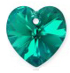 Swarovski Heart Pendant 18x17,5mm Blue Zircon AB, 1 tk