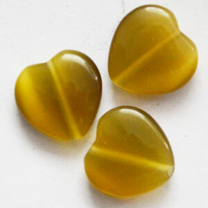Klaashelmes Kassisilm 14x14mm oliivroheline, 4 tk